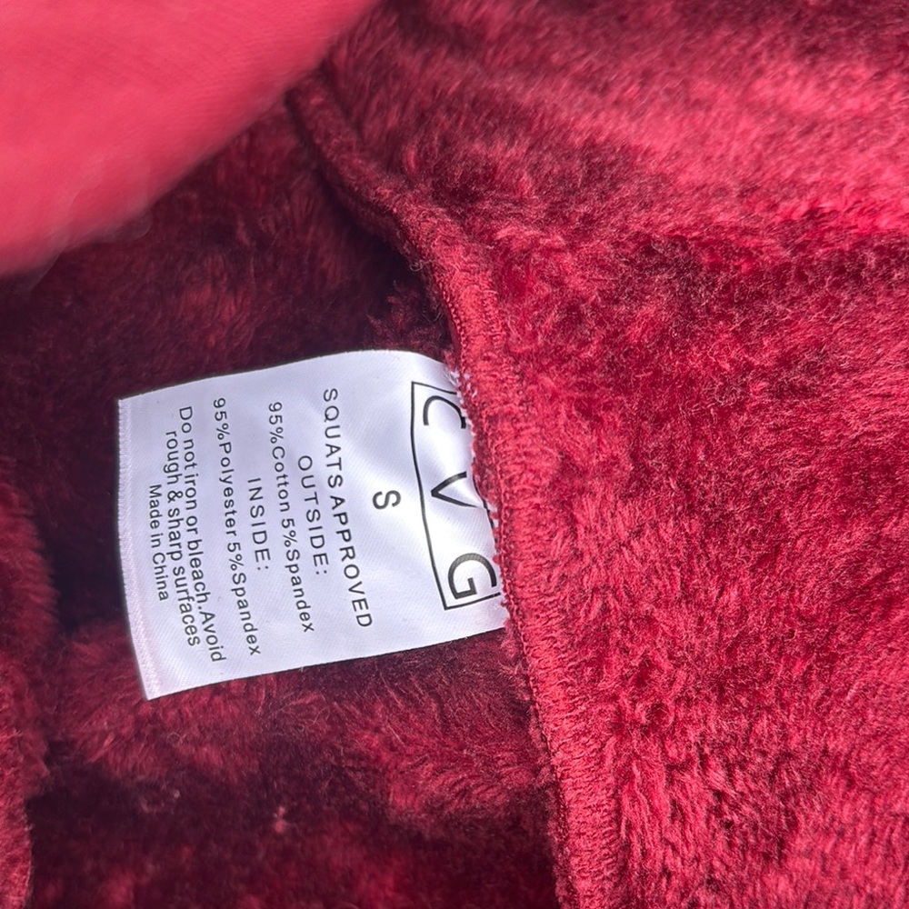 CVG Red fleece lined leggings